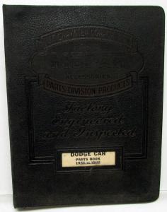 1936 1937 1938 1939 1940 1941 1942 Dodge Parts Book Manual Car Original W/Binder