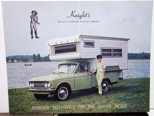 Late 1960s Knights Campers For Datsun Pickup Models Dealer Sales Brochure RV