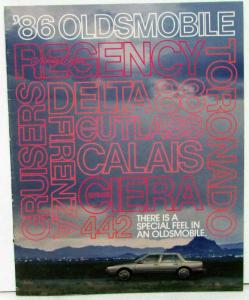 1986 Oldsmobile  Calais Firenza Cutlass Ciera 88 98 Toronado Sales Brochure Orig