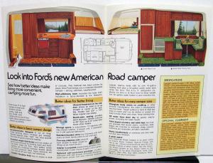 1975 Ford Truck Dealer American Road Camper Pickup Slide-In RV Mailer Brochure