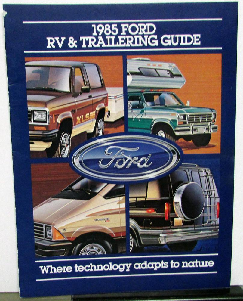 1985 Ford Dealer RV & Trailering Guide Pickup Camper Van Recreation Towing