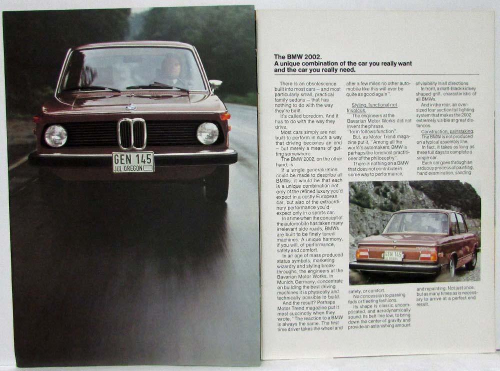 1976 BMW 2002 Sales Brochure