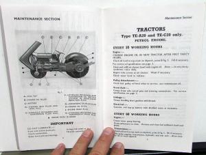 1948-1952 Ferguson Tractor Service Instruction Book TE-A20 TE-C20 TE-D20 TE-E20