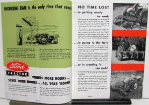 1949 Ford Tractor With Dearborn Farm Equipment Dealer Sales Brochure Features