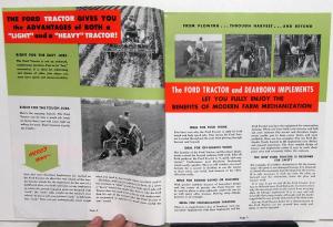 1949 Ford Tractor With Dearborn Farm Equipment Dealer Sales Brochure Features