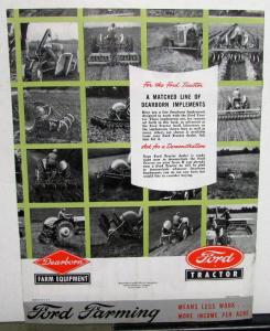 1949 Ford Tractor With Dearborn Farm Equipment Dealer Sales Brochure Features