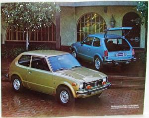 1976 Honda Civic Sedan and Hatchback What the World is Coming To Sales Brochure