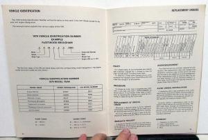 1978 Cadillac Optional Specifications Dealer Sales Reference Data Book Ordering