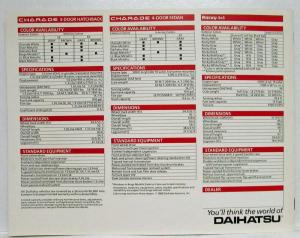 1990 Daihatsu Full Line Sales Brochure - Charade and Rocky