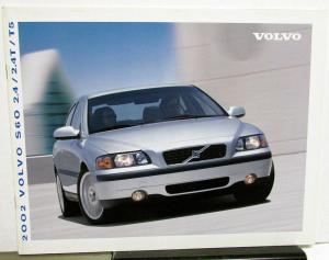 2002 Volvo S60 Dealer Sales Brochure 2.4 2.4T T5 Features Options Specs Colors