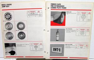 1974 Dodge Truck Dealer Parts Book Accessories Insert Pickup Big Horn Van Medium