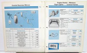 1976 Chrysler Plymouth Dodge Dealer Accessories Catalog Car & Truck Insert