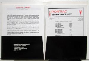 1997 Pontiac Auto Show Press Kit - Grand Prix Grand Am Firebird Bonneville