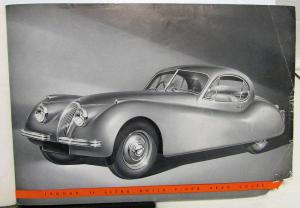 1951 Jaguar XK 120 Fixed Head Coupe Dealer Sales Brochure Folder Original