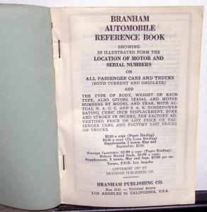 1957 Branham Automobile Reference Book Buick Plymouth Ford REO