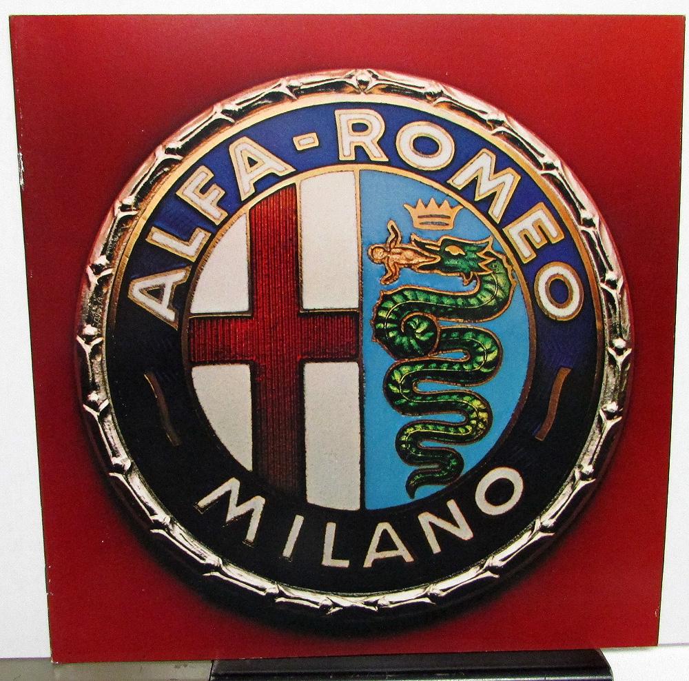 1986-1987 Alfa Romeo Dealer Sales Brochure Milano Models Large