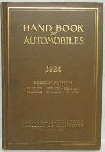 1924 Hand Book of Automobiles - Hardback - Anderson Daniels Cleveland Dodge Bros