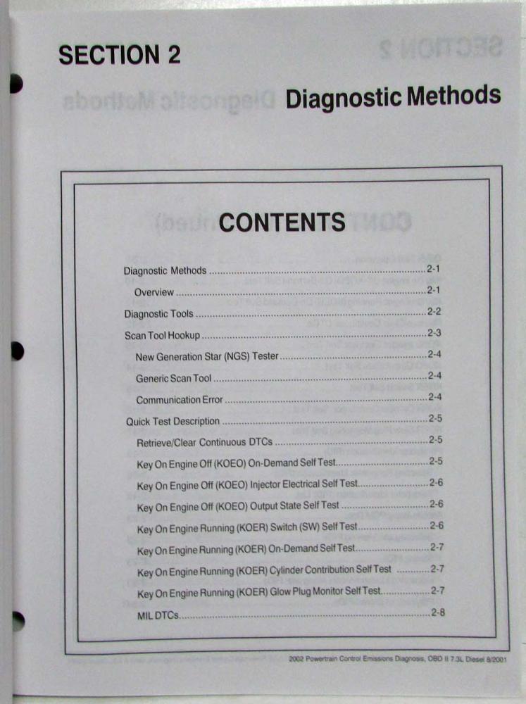 2002 Ford 7.3L POWERSTROKE DIESEL hot Powertrain Control Emission Service Manual NEW