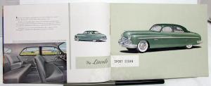 1949 Lincoln & Cosmopolitan Prestige Sales Brochure With Envelope Original Large