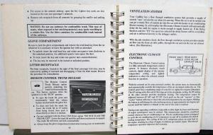 1988 Cadillac Brougham Owners Operator Manual