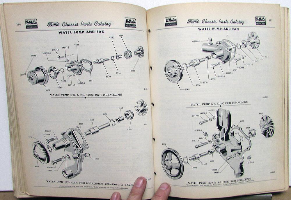 1953 Ford F 100 250 350 Pickup COE Conventional Truck Parts Book Manual