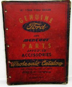 1938 - 1946 Ford Mercury Car Truck Parts and Accessories Catalog Book Wholesale