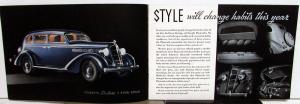 1935 Plymouth Dealer Color Sales Brochure De Luxe Sedan Coupe Features #E6430