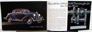 1935 Plymouth Dealer Color Sales Brochure De Luxe Sedan Coupe Features #E6430