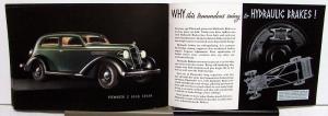 1935 Plymouth Dealer Color Sales Brochure De Luxe Sedan Coupe Features #E6430