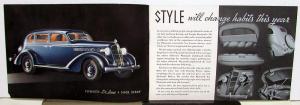 1935 Plymouth Dealer Color Sales Brochure De Luxe Sedan Coupe Features #D9722