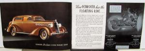 1935 Plymouth Dealer Color Sales Brochure De Luxe Sedan Coupe Features #D9722