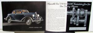 1935 Plymouth Dealer Color Sales Brochure De Luxe Sedan Coupe Features #D9722