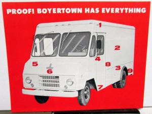 1973 Boyertown Truck Bodies Delivery Parcel Van Dealer Sales Brochure Folder