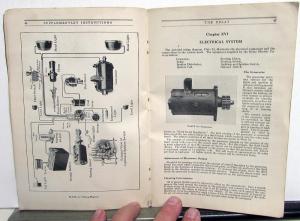 1927 Oakland Six Thirteenth Edition Instruction Book Owners Manual