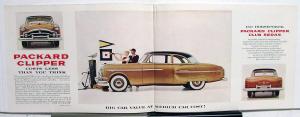 1953 Packard Clipper Touring Deluxe Sedan Club Sale Brochure Dtd 3-53 REV Orig