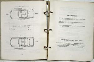 1967-1970 Triumph Spitfire Mk3 Spare Parts Book List Manual Catalog