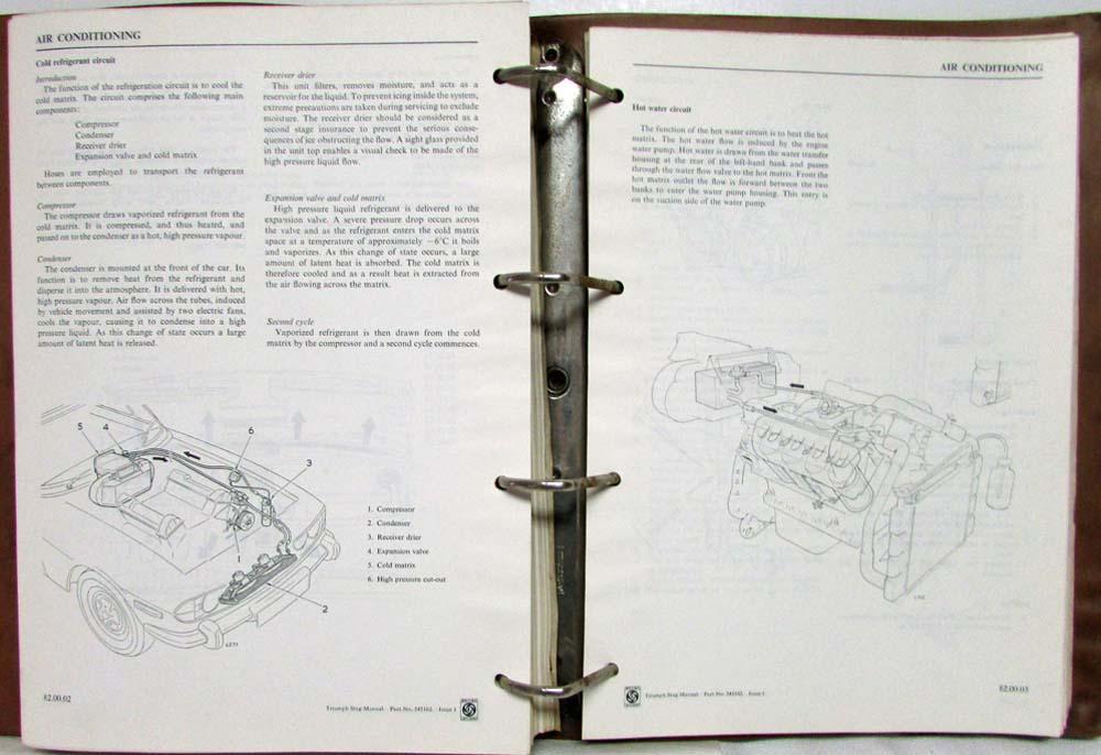 1970 Triumph Stag Service Shop Repair Operation Manual