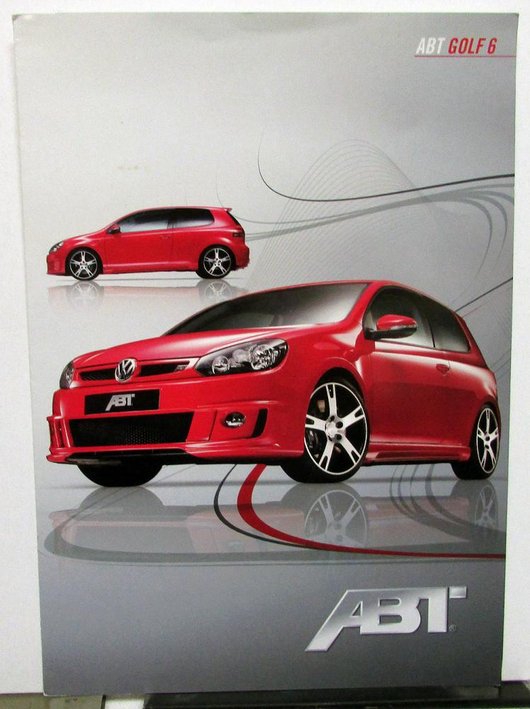 Plenaire sessie Concreet Verwoesten 2009 Volkswagen VW ABT Golf 6 Special Edition German Text Dealer Sales  Brochure