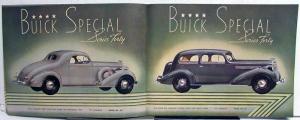 1936 Buick Eight Series 40 60 80 90 Color Sales Brochure Catalog XL Original