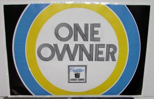 Cadillac Used Cars Dealer Visor Promotional Display Covers Set Of 6 Sales Signs