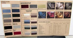 1983 Oldsmobile Color Chip and Fabric Folder - Firenza Omega Cutlass Delta 88 98