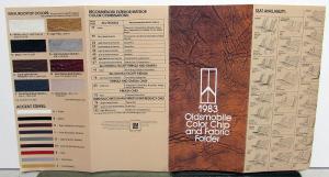 1983 Oldsmobile Color Chip and Fabric Folder - Firenza Omega Cutlass Delta 88 98