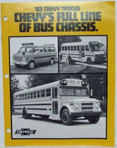 1983 Chevrolet Full Line School Bus Chassis Truck Dealer Brochure