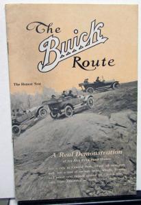 1914 Buick Dealer Sales Brochure Hill Test & 100,000 Mile Car Owners Pics Orig