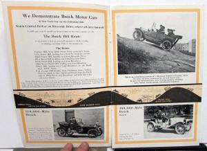 1914 Buick Dealer Sales Brochure Hill Test & 100,000 Mile Car Owners Pics Orig