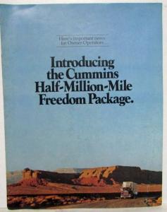 1979 Cummins Half-Million Mile Freedom Package Sales Brochure