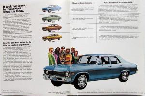 1972 Chevrolet Nova Coupe Sedan SS Rally Nova REVISED Sales Brochure Original