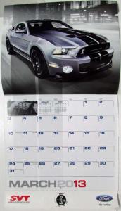 2013 Ford Mustang SVT Shelby GT500 Calendar