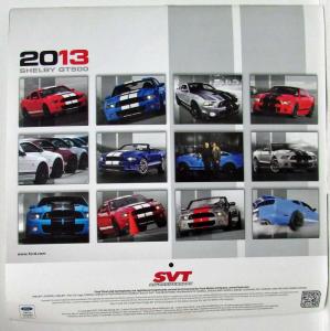 2013 Ford Mustang SVT Shelby GT500 Calendar