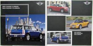 2007-2008 MINI Cooper Clubman Sales Brochure & MINI Hardtop Convertible Folder